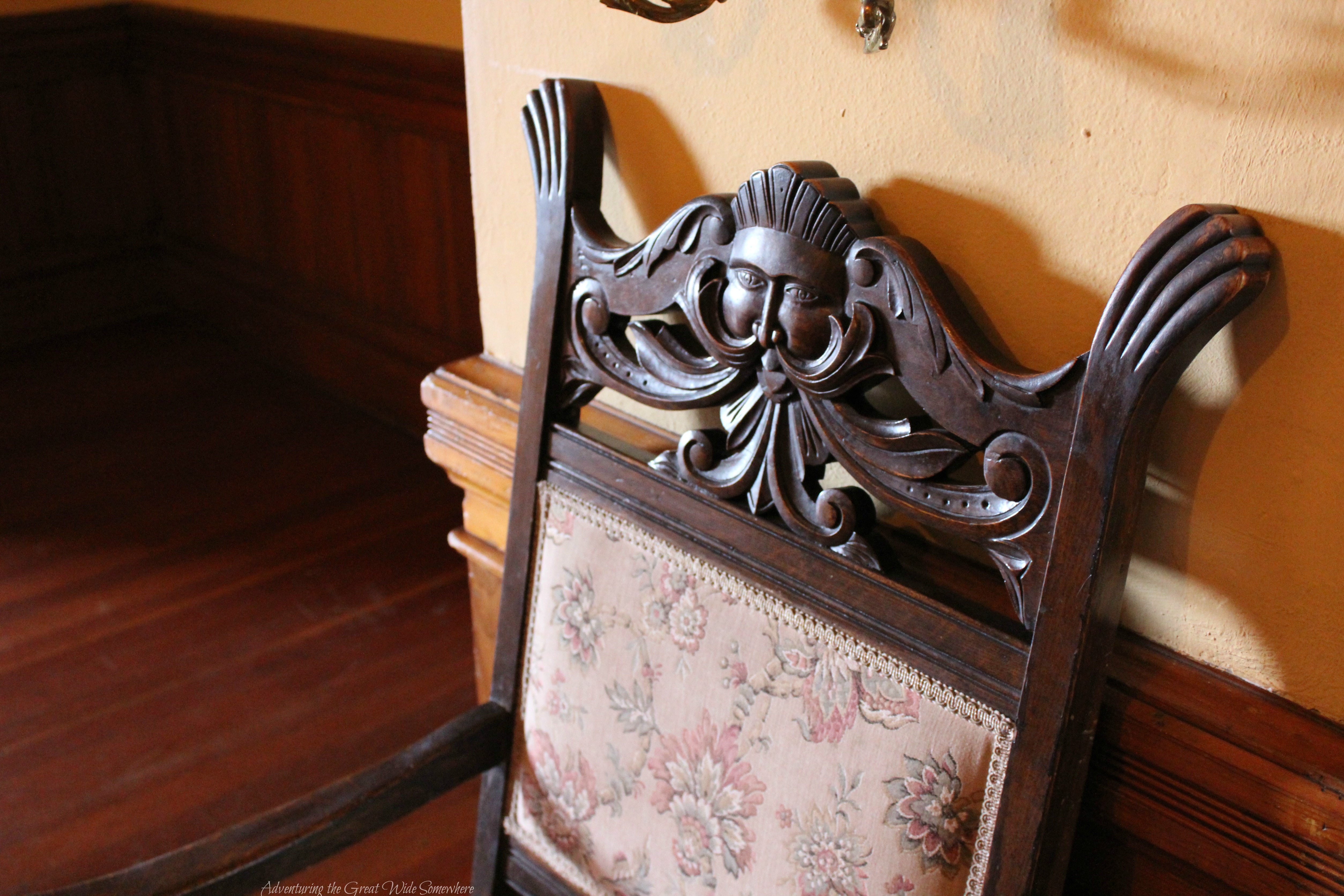 An Elaborate Carved Sitting Chair Found in Craigdarroch Castle