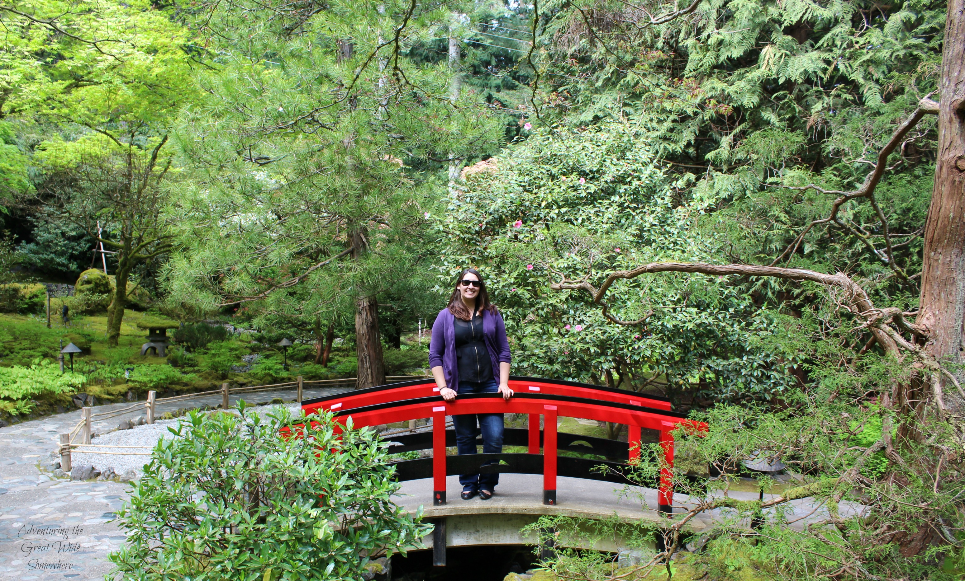 Beth at the Japanese Garden in the Butchart Gardens