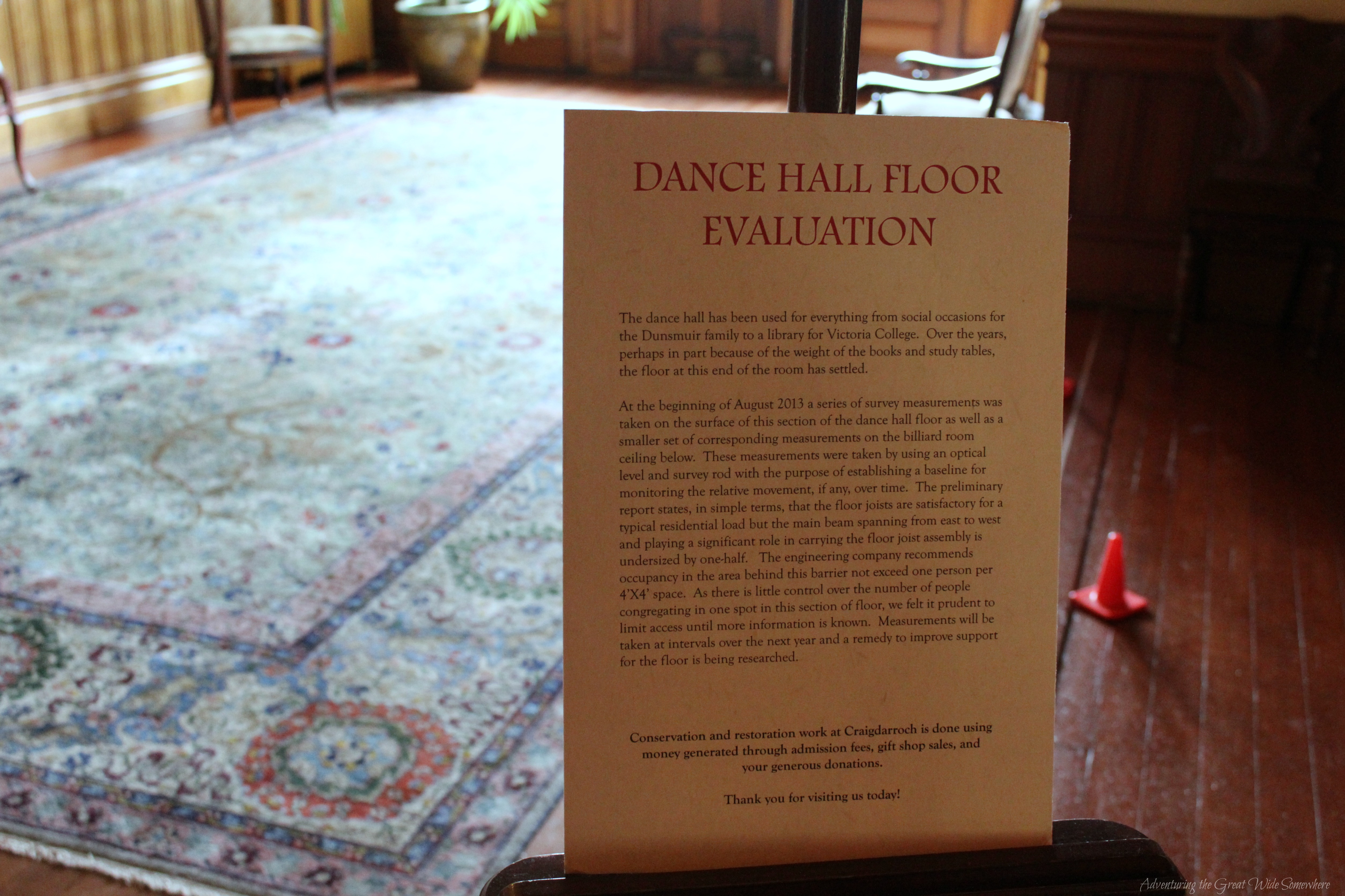 Craigdarroch Castle Dance Floor Evaluation
